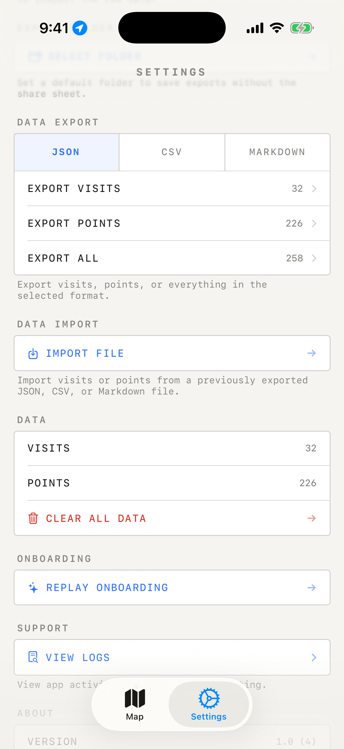 iso.me export screen