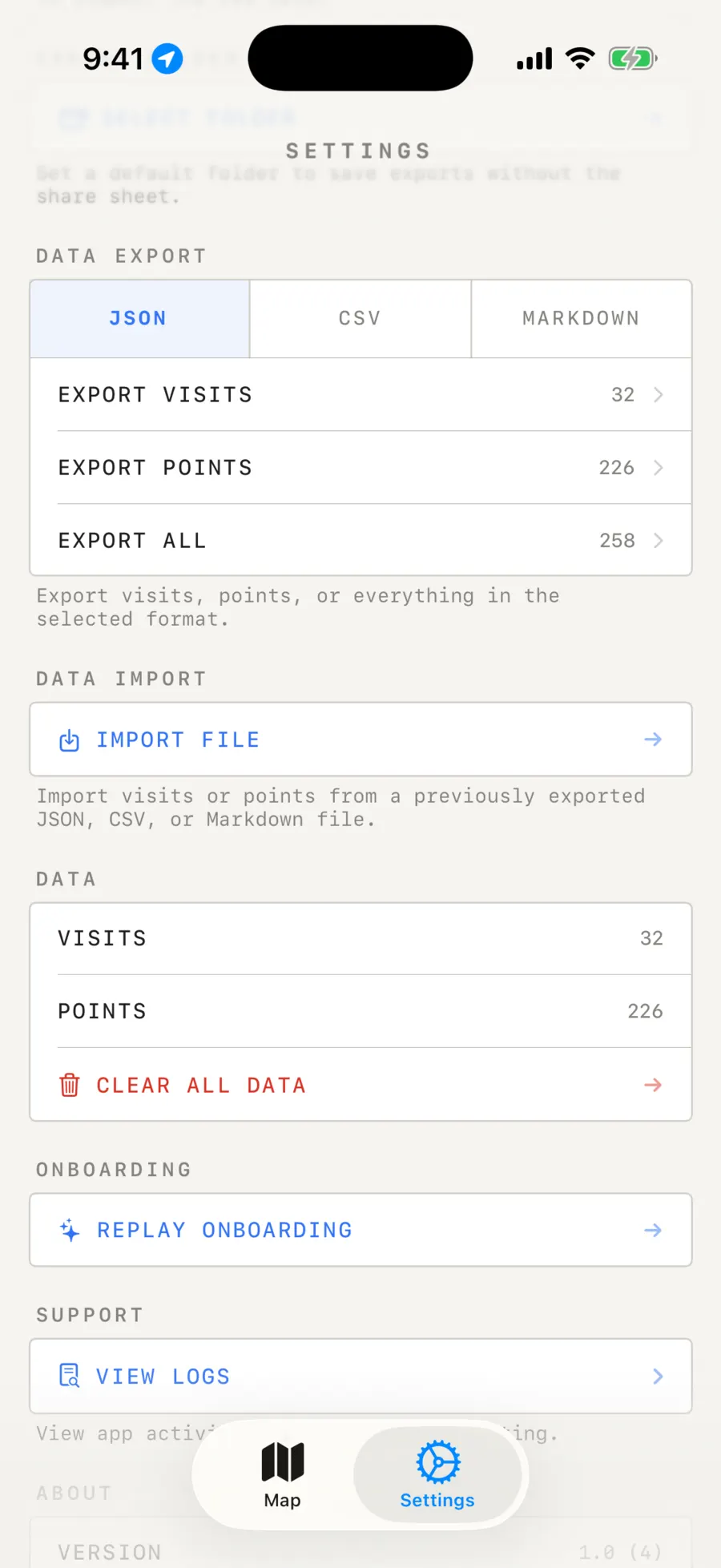 iso.me export screen