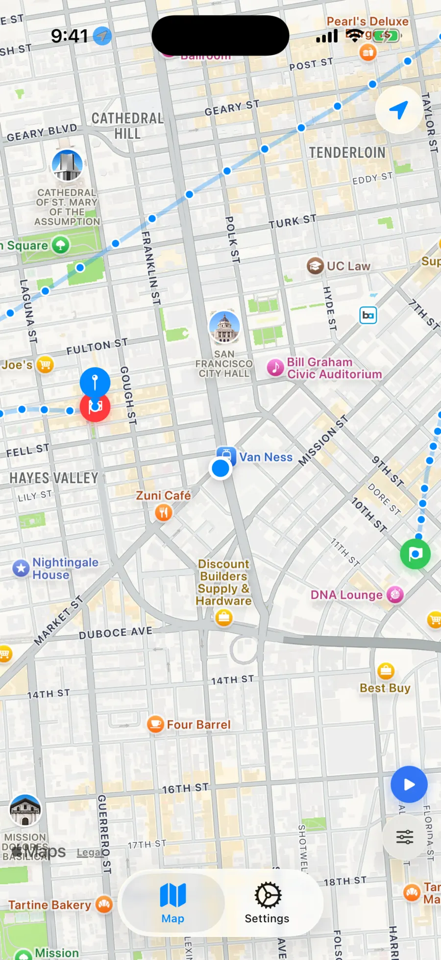 iso.me route detail screen